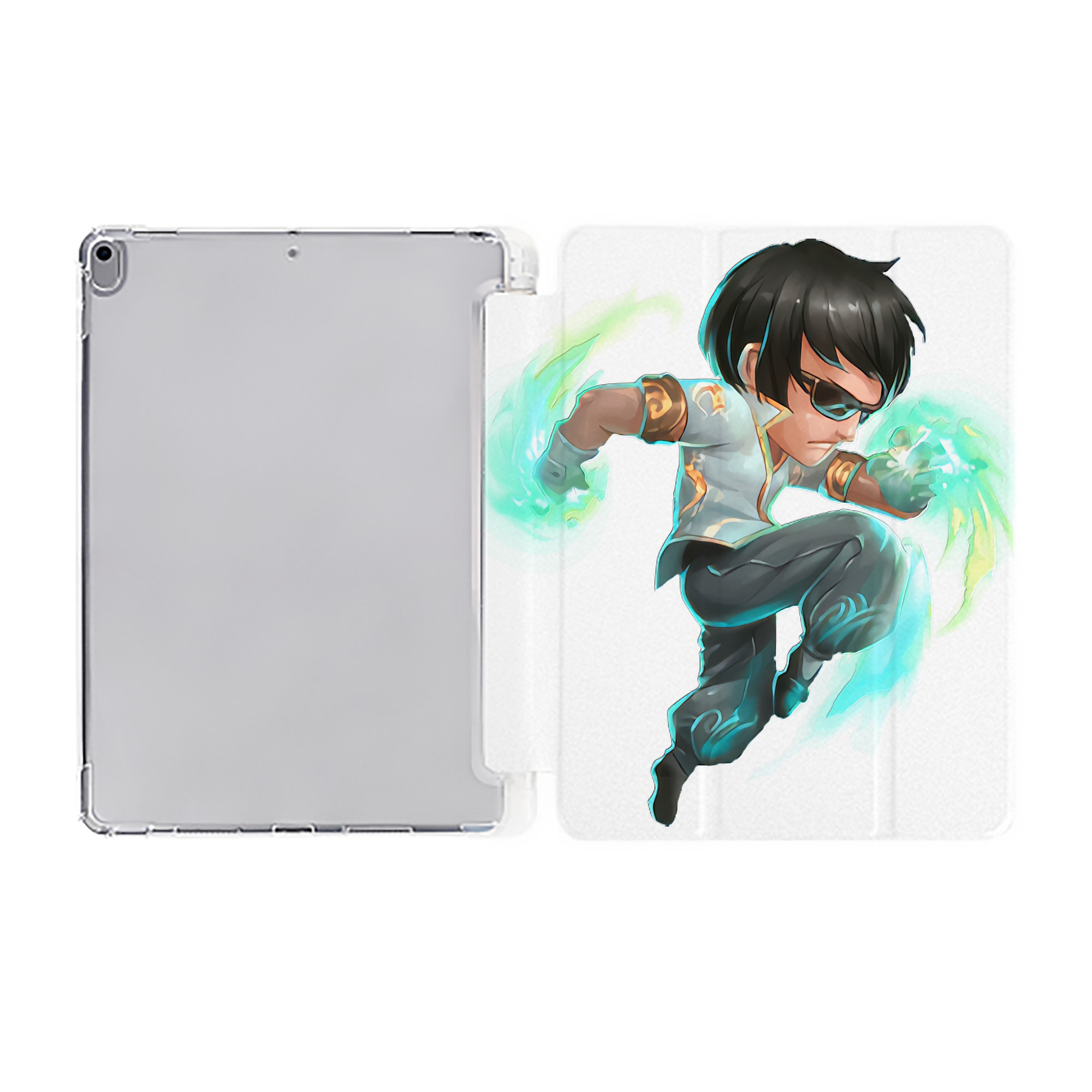 （画像用） リーグ・オブ・レジェンド League of Legends LOL IPad ケース ペン収納付き 三つ折りスタンド PUレザー×シリコン 対応機種9.5/10.5/10.9インチ